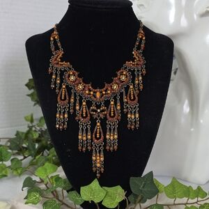 Vintage Style Boho Statement Chandelier Necklace